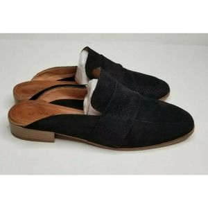 Free People Mule Flat Shoes Black Slip On Size 39